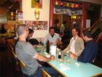 Recent photo: Hanging out at a restaurant with some friends after another successful seminar!