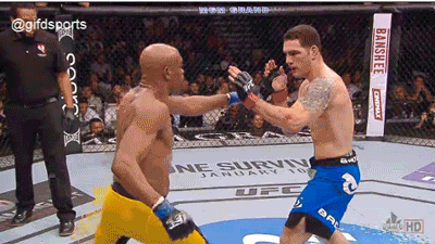 Silva Vs. Weidman 2: Anderson Silva breaks his leg as Chris Weidman checks his kick in the second round.