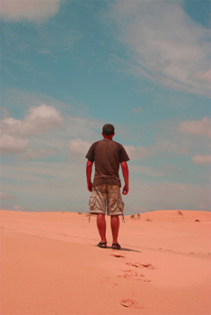 Thirsty and all alone in the desert