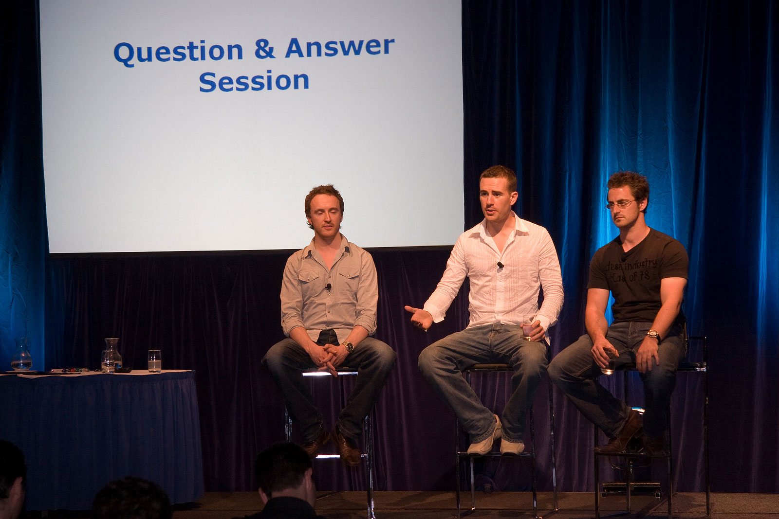 Stu answering a question from the audience