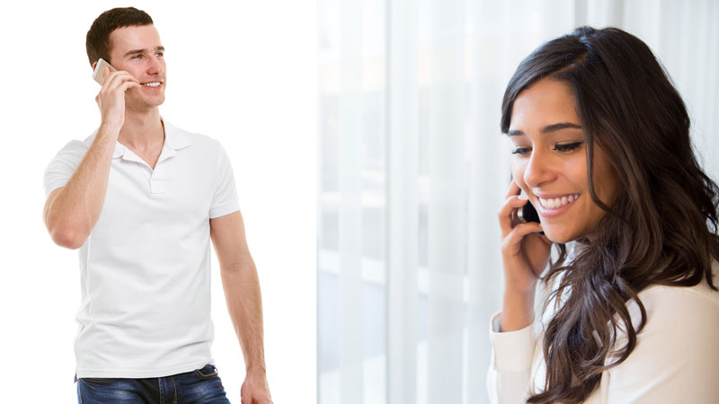 Attract her over the phone, rather than trying to convince her