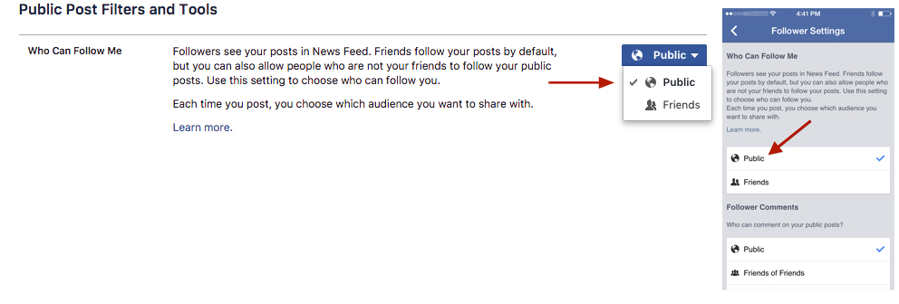 Change your Facebook post settings to public