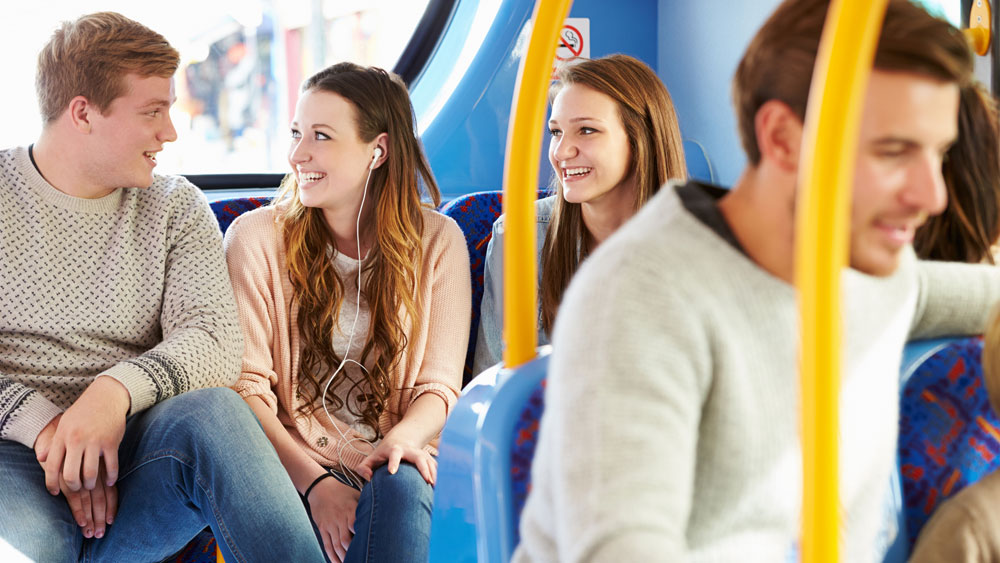 Flirting on a tram on Valentine's Day