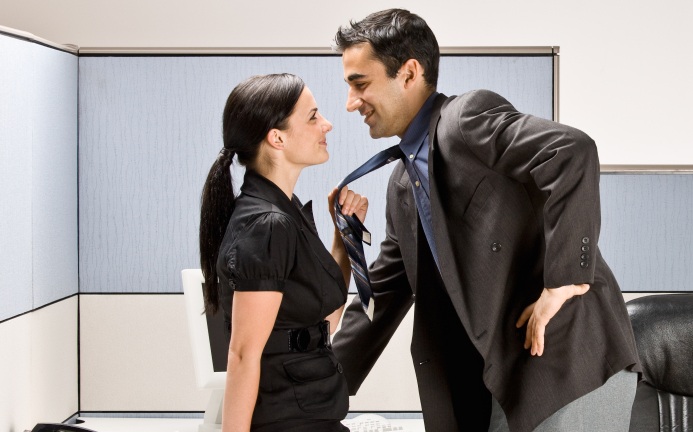 How to flirt with a woman at work