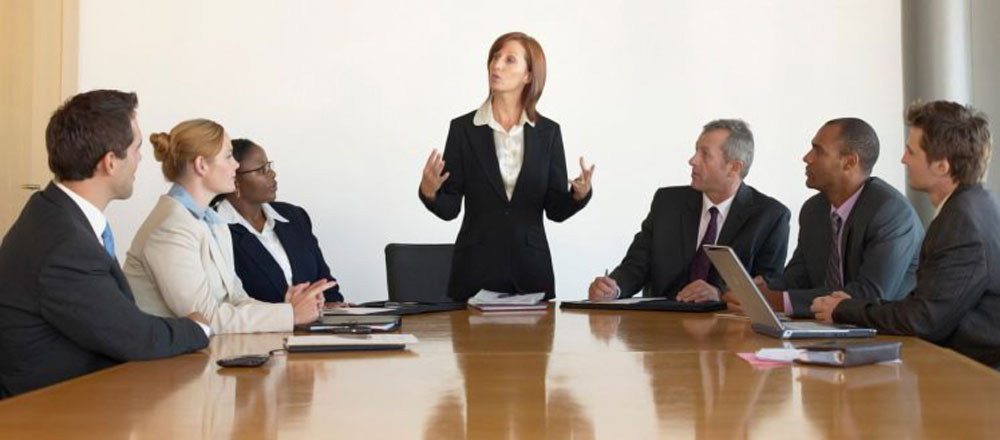 Woman taking on a traditionally masculine role in the workplace