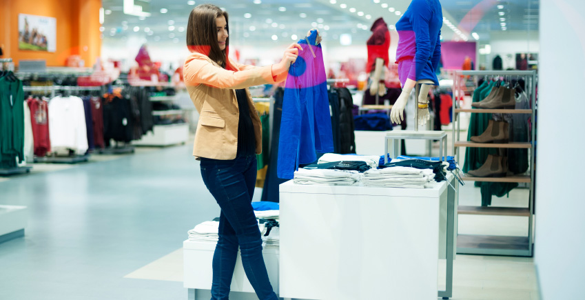 Picking up women who work in clothing stores