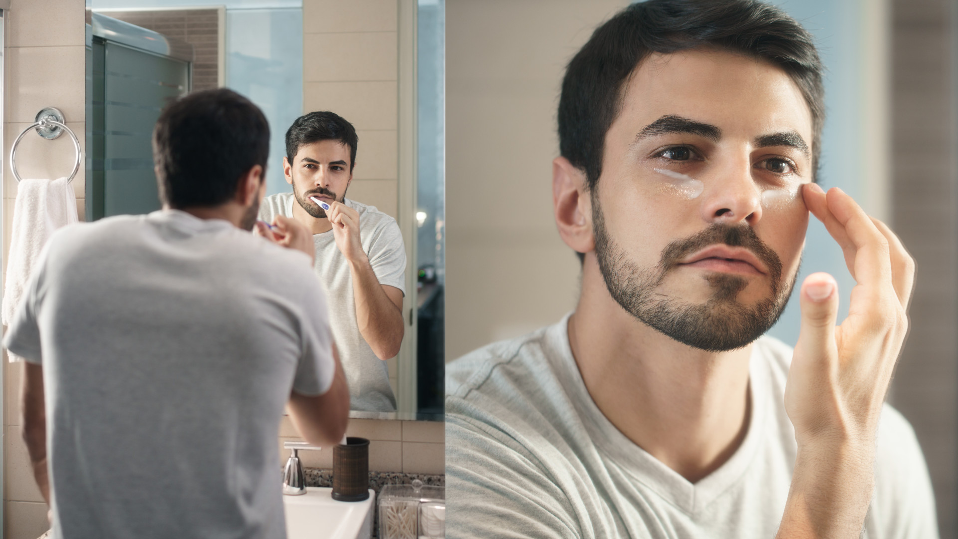 Straight man thinking he needs to use moisturizer to look attractive to women