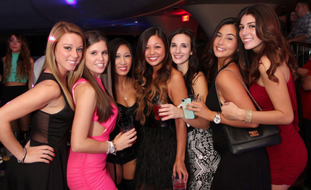 Group of women in a nightclub