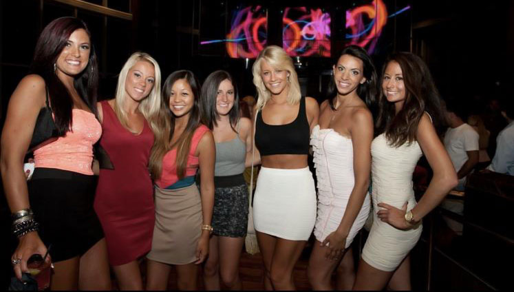 Group of women in a nightclub